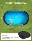 VEVOR 15x30 ft Oval Pool Liner Pad for Above Ground Pools Heavy Duty Pool Mat