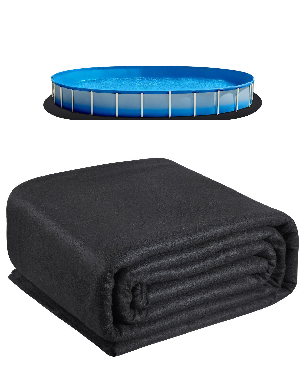 VEVOR 12x24 ft Oval Pool Liner Pad for Above Ground Pools Heavy Duty Pool Mat