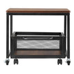 VEVOR Mini Fridge Stand 198lbs with Storage Cart & Swivel Wheels Light Brown
