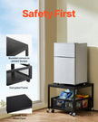 VEVOR Mini Fridge Stand 198lbs with Storage Storage Cart & Swivel Wheels Black