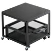 VEVOR Mini Fridge Stand 198lbs with Storage Storage Cart & Swivel Wheels Black