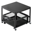 VEVOR Mini Fridge Stand 198lbs with Storage Storage Cart & Swivel Wheels Black