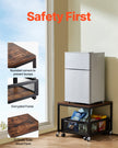 VEVOR Mini Fridge Stand 198lbs with Storage Cart & Swivel Wheels Dark Brown