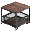 VEVOR Mini Fridge Stand 198lbs with Storage Cart & Swivel Wheels Dark Brown