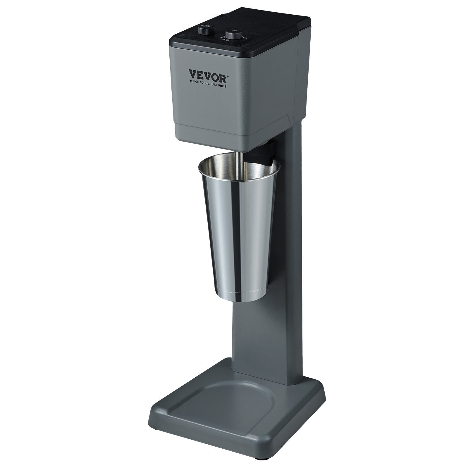 VEVOR Milkshake Maker, 375W Electric Milkshake Machine, Single Head Drink Mixer Blender Machine, 3-Speed Milkshake Mixer with 820 ml Stainless Steel Cup, Milkshake Blender for Commercial and Home