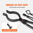 VEVOR Blacksmith Tongs, 18” 3 PCS, V-Bit Bolt Tongs, Wolf Jaw Tongs and Z V-Bit Tongs, Carbon Steel Forge Tongs with A3 Steel Rivets, for Beginner and Seasoned Blacksmiths, Bladesmiths and Craftsmen