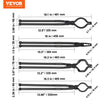 VEVOR Blacksmith Tongs, 18” 4 PCS, V-Bit Bolt Tongs, Wolf Jaw Tongs, Z V-Bit Tongs and Gripping Tongs, Carbon Steel Forge Tongs with A3 Steel Rivets, for Beginner and Seasoned Blacksmiths, Bladesmiths