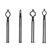 VEVOR Blacksmith Tongs, 18” 4 PCS, V-Bit Bolt Tongs, Wolf Jaw Tongs, Z V-Bit Tongs and Gripping Tongs, Carbon Steel Forge Tongs with A3 Steel Rivets, for Beginner and Seasoned Blacksmiths, Bladesmiths