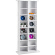 VEVOR Media Storage Cabinet 8 Layers Adjustable DVD Shelves Holds 464 CDs White