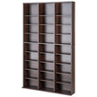 VEVOR Media Storage Cabinet 9 Layers Adjustable DVD Shelves 756 CDs Espresso