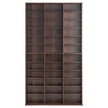 VEVOR Media Storage Cabinet 12 Layers Adjustable DVD Shelves 1080 CDs Espresso