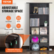 VEVOR Media Storage Cabinet 5 Layers Adjustable DVD Shelves 240 CDs Espresso