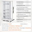 VEVOR Media Storage Cabinet 5 Layers Adjustable DVD Shelves Holds 240 CDs White