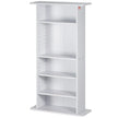 VEVOR Media Storage Cabinet 5 Layers Adjustable DVD Shelves Holds 240 CDs White