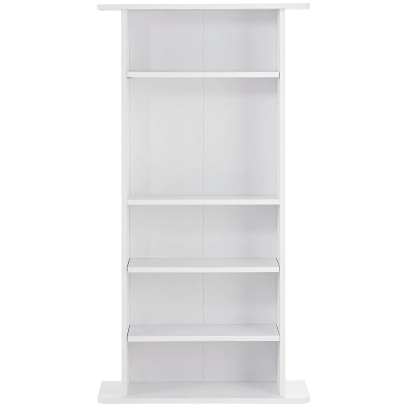 VEVOR Media Storage Cabinet 5 Layers Adjustable DVD Shelves Holds 240 CDs White