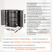 VEVOR Media Storage Cabinet 4 Layers Adjustable DVD Shelves 576 CDs Espresso
