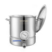 VEVOR Stainless Steel Kettle, 5 GALLON Brewing Pot, Tri Ply Bottom for Beer, Brew Kettle Pot, Home Brewing Supplies Includes Lid, Handle, Thermometer, Ball Valve Spigot, Filter, Filter Tray