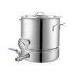 VEVOR Stainless Steel Kettle, 5 GALLON Brewing Pot, Tri Ply Bottom for Beer, Brew Kettle Pot, Home Brewing Supplies Includes Lid, Handle, Thermometer, Ball Valve Spigot, Filter, Filter Tray