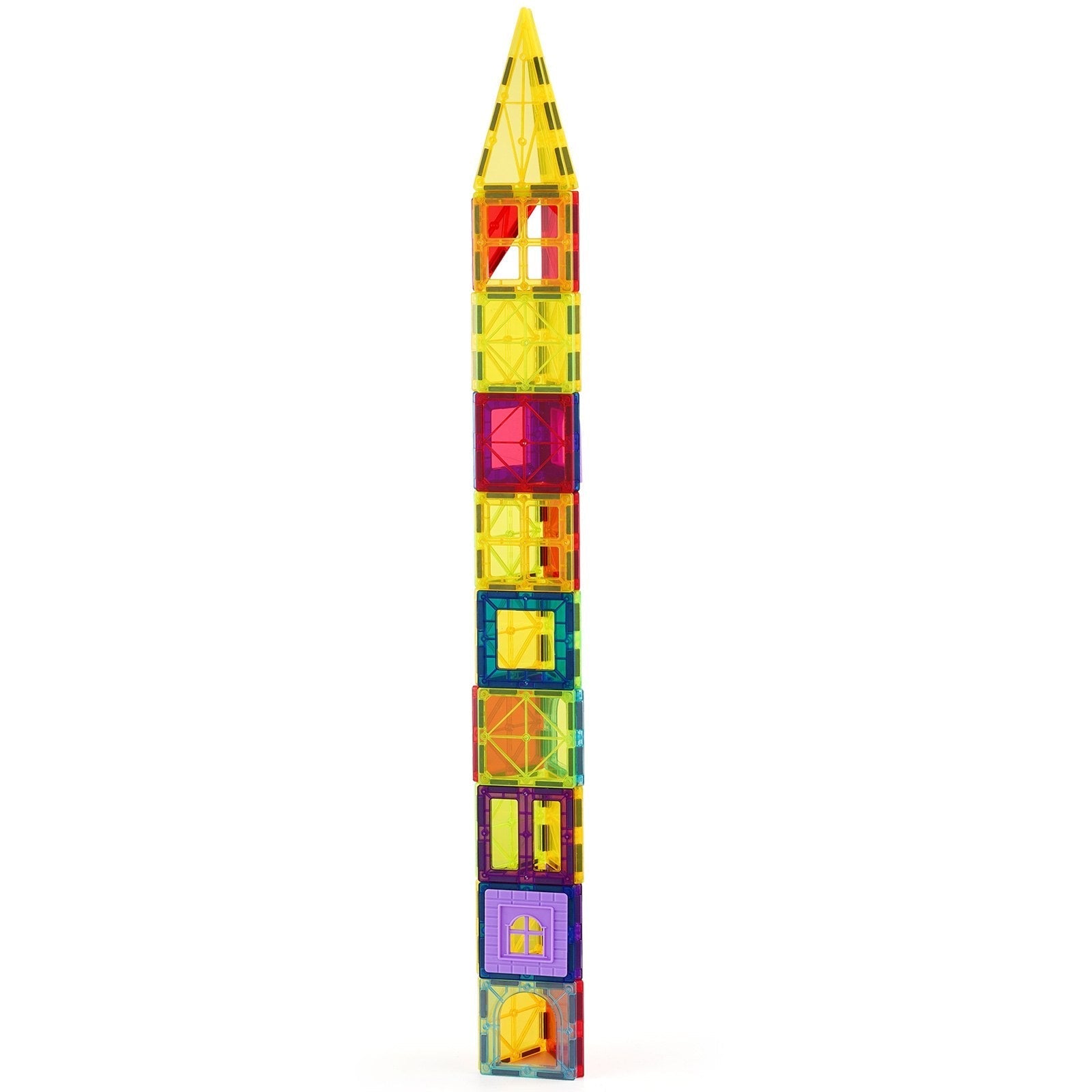 VEVOR Magnetic Tiles Magnetic Building Toy 56 PCS Magnet Blocks for Kids 3D Set