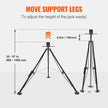 VEVOR 5th Wheel Tripod Stabilizer, 5000 LBS Load Capacity Tripod Fifth Wheel Stabilizer, 35