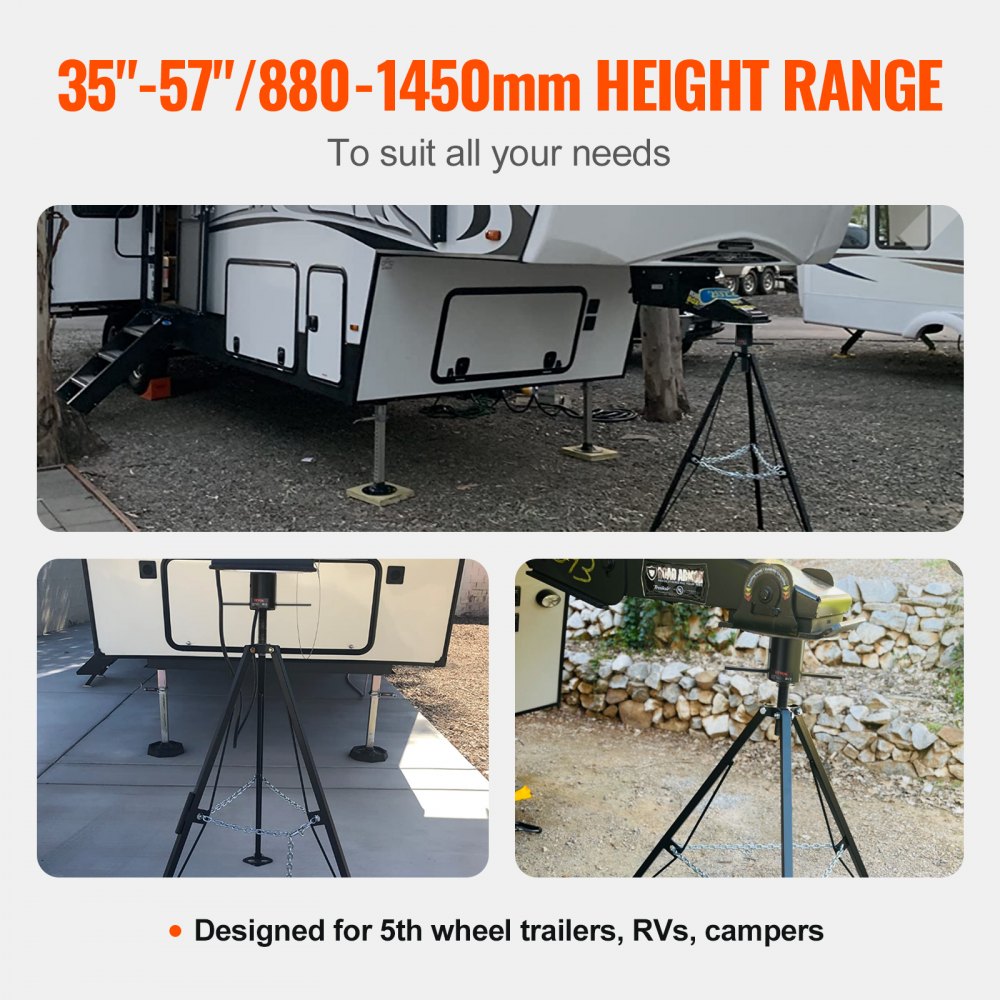 VEVOR 5th Wheel Tripod Stabilizer, 5000 LBS Load Capacity Tripod Fifth Wheel Stabilizer, 35