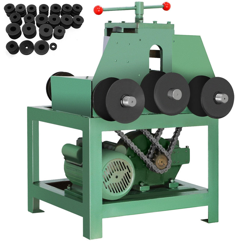 Electric Pipe Tube Bender with 9 round and 8 square die set (5/8
