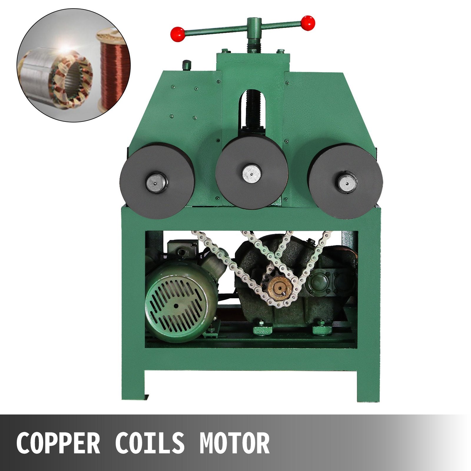 Electric Pipe Tube Bender with 9 round and 8 square die set (5/8