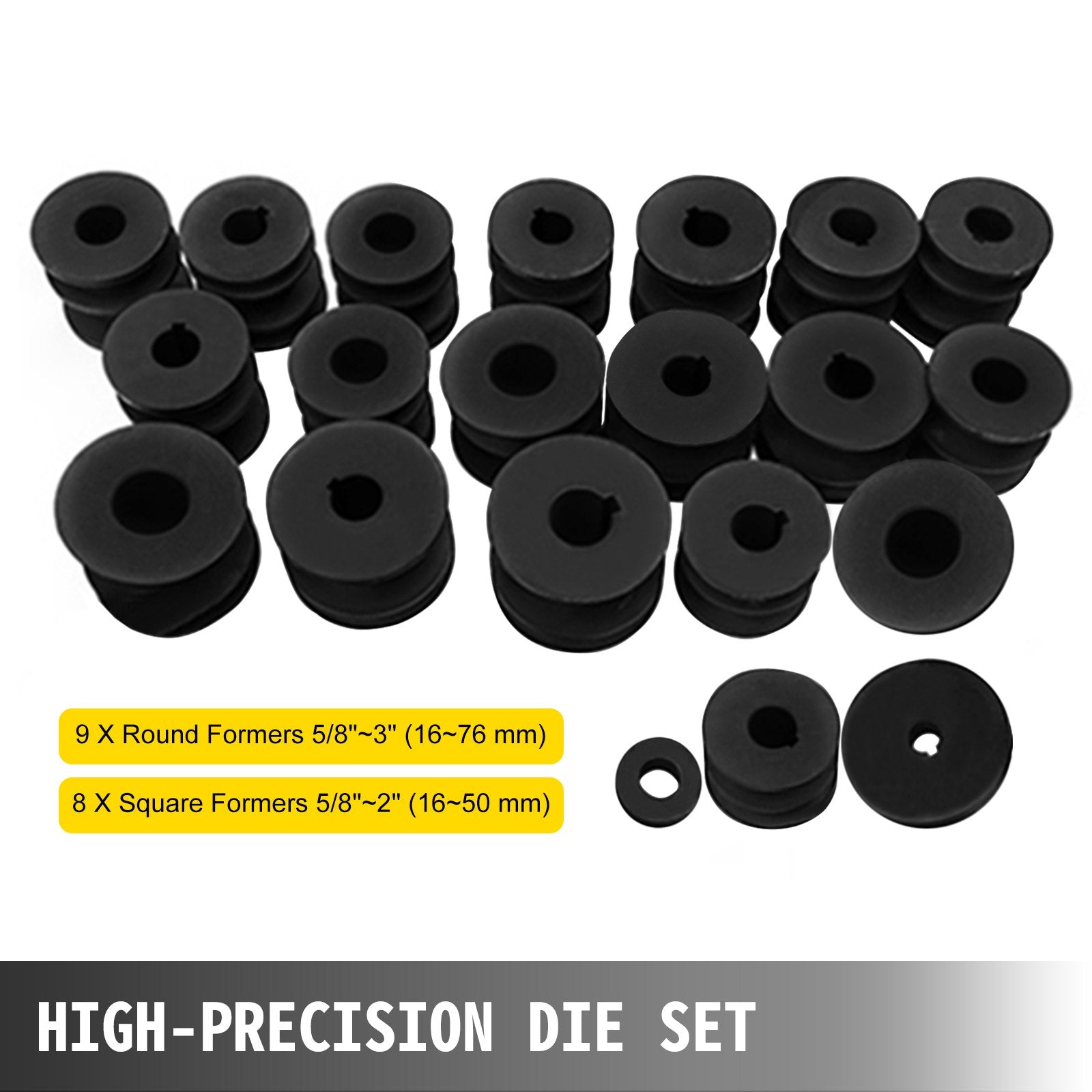 Electric Pipe Tube Bender with 9 round and 8 square die set (5/8