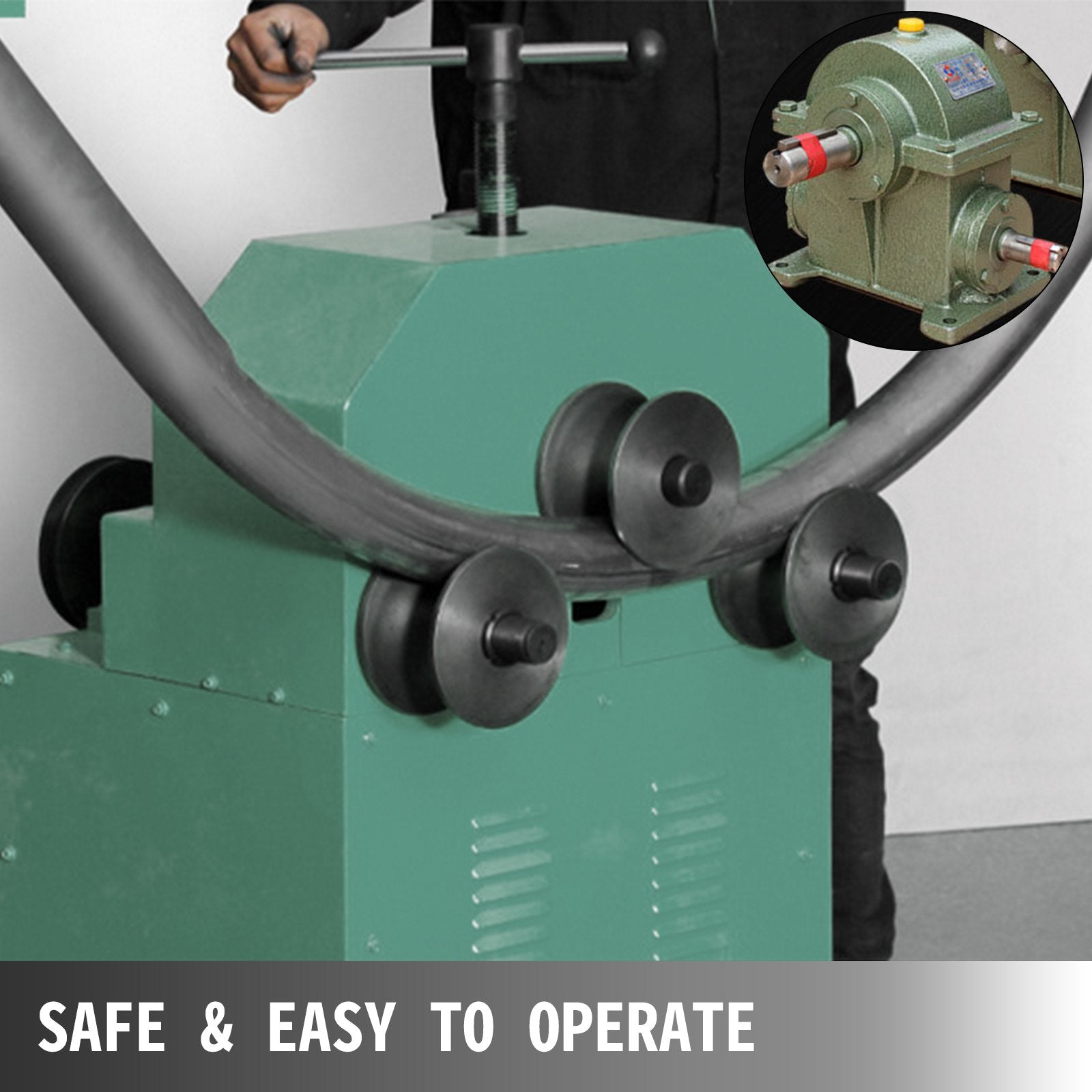 Electric Pipe Tube Bender with 9 round and 8 square die set (5/8