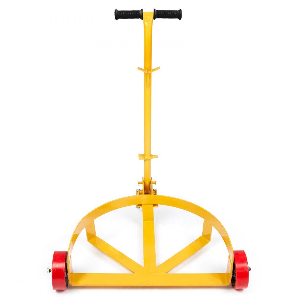 VEVOR 55 Gallon Drum Dolly, 1200 lbs Load Capacity, Barrel Dolly Cart Drum Caddy Round Dolly Steel Low Profile, Heavy Duty Steel Frame with Adjustable Handle 3 Wheels, for Workshop Factory Warehouse