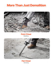VEVOR Demolition Jack Hammer, 2200W Jack Hammer Concrete Breaker, 1350 BPM Heavy Duty Electric Jack Hammer, 4pcs Chisels Bit with Case, Black