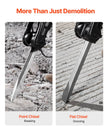 VEVOR Demolition Jack Hammer Concrete Breaker 2100W Electric Hammer 2 Chisel Bit