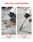 VEVOR Demolition Jack Hammer, 3500W Jack Hammer Concrete Breaker, 1900 BPM Heavy Duty Electric Jack Hammer, 2pcs Chisel with Gloves & 360°C Swiveling Front Handle for Trenching, Black