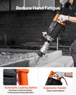 VEVOR Demolition Jack Hammer, 2200W Electric Jackhammer Heavy Duty, 1350 BPM Concrete Breaker 6pcs Chisels Bit Chipping with Case, Black