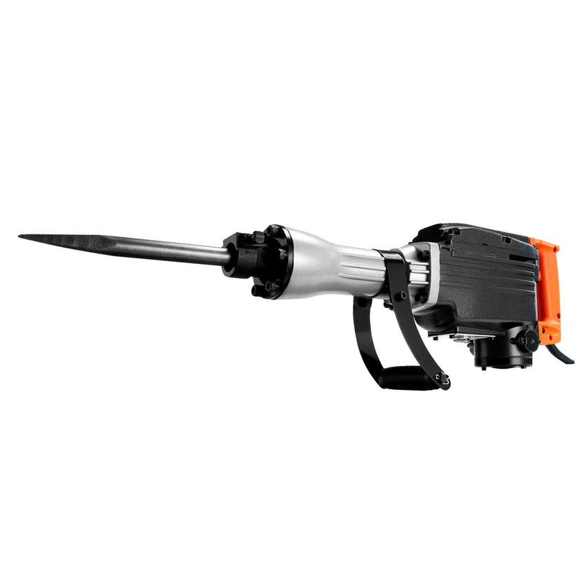VEVOR Demolition Jack Hammer, 2200W Electric Jackhammer Heavy Duty, 1350 BPM Concrete Breaker 6pcs Chisels Bit Chipping with Case, Black
