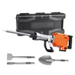 VEVOR Demolition Jack Hammer 2200W Jack Hammer Concrete Breaker 1400 BPM Heavy Duty Electric Jack Hammer 6pcs Chisels Bit w/Gloves & 360°C Swiveling Front Handle for Trenching and Breaking Holes
