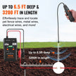 VEVOR Underground Cable Locator, 3 FT Max. Detection Depth, 12 to 600V (NVC) Wire Tracer Break Detector Finder, 6561 FT Max.Detection Length for Electrical Circuits Pipelines Dog Fence Buried Cables