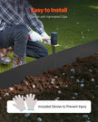 VEVOR Steel Landscape Edging 4 Packs 40 x 6 in Rust-Resistant Pathway Divider