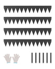 VEVOR Steel Landscape Edging 4 Packs 40 x 6 in Rust-Resistant Pathway Divider