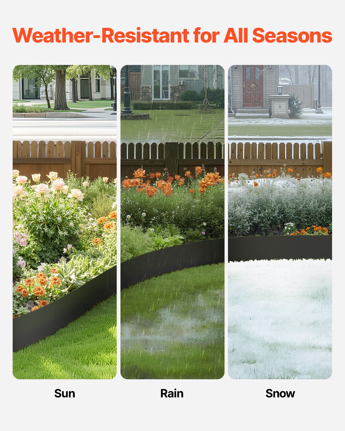 VEVOR Steel Landscape Edging 4 Packs 40 x 12in Rust-Resistant Pathway Divider