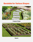 VEVOR Steel Landscape Edging 5 Packs 39 x 4in Rust-Resistant for Yard Brown