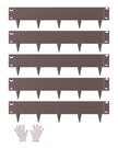 VEVOR Steel Landscape Edging 5 Packs 39 x 5in Rust-Resistant for Yard Brown