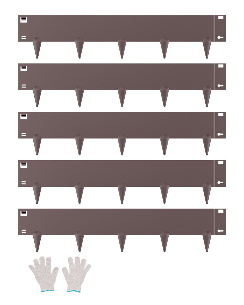 VEVOR Steel Landscape Edging 5 Packs 39 x 5in Rust-Resistant for Yard Brown