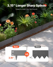 VEVOR Steel Landscape Edging 5 Packs 39 x 4in Rust-Resistant for Yard Dark Gray