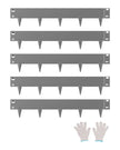 VEVOR Steel Landscape Edging 5 Packs 39 x 4in Rust-Resistant for Yard Dark Gray