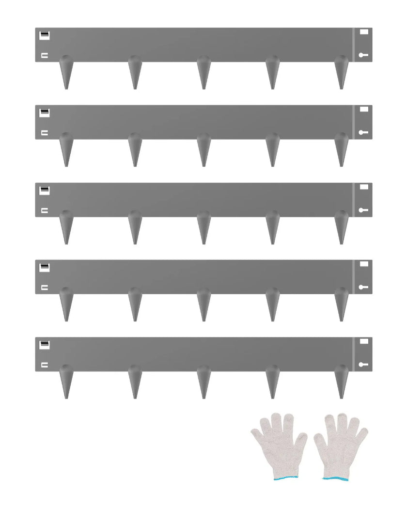 VEVOR Steel Landscape Edging 5 Packs 39 x 4in Rust-Resistant for Yard Dark Gray