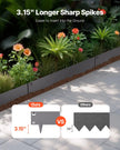 VEVOR Steel Landscape Edging 5 Packs 39 x 5in Rust-Resistant for Yard Dark Gray