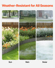 VEVOR Steel Landscape Edging 5 Packs 39 x 5in Rust-Resistant for Yard Dark Gray