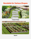 VEVOR Steel Landscape Edging 5 Packs 39 x 5in Rust-Resistant for Yard Dark Gray