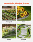 VEVOR Steel Landscape Edging 5 Packs 39 x 5in Rust-Resistant for Yard Dark Gray